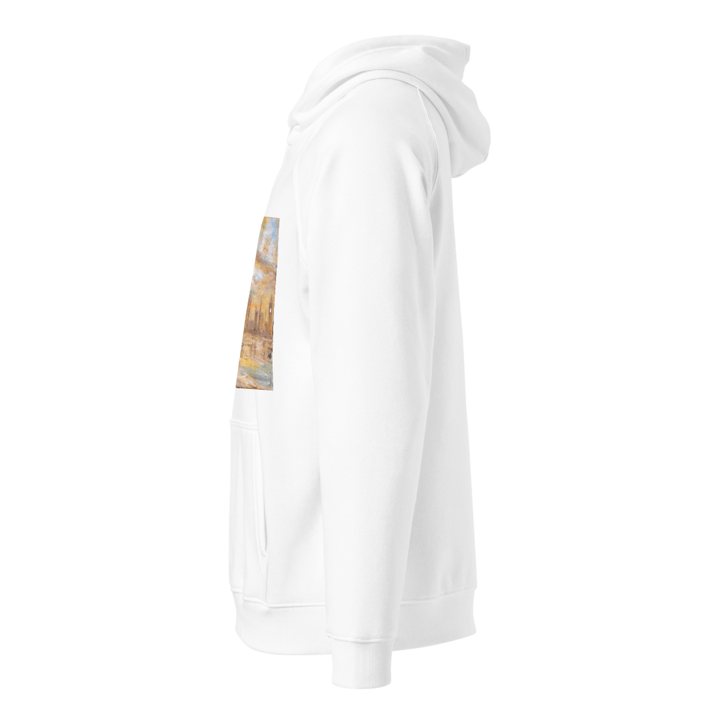 Turner Inspired Westminster Sunset Eco Raglan Hoodie | Unisex with Printed Handpainted Art - M.P.Art