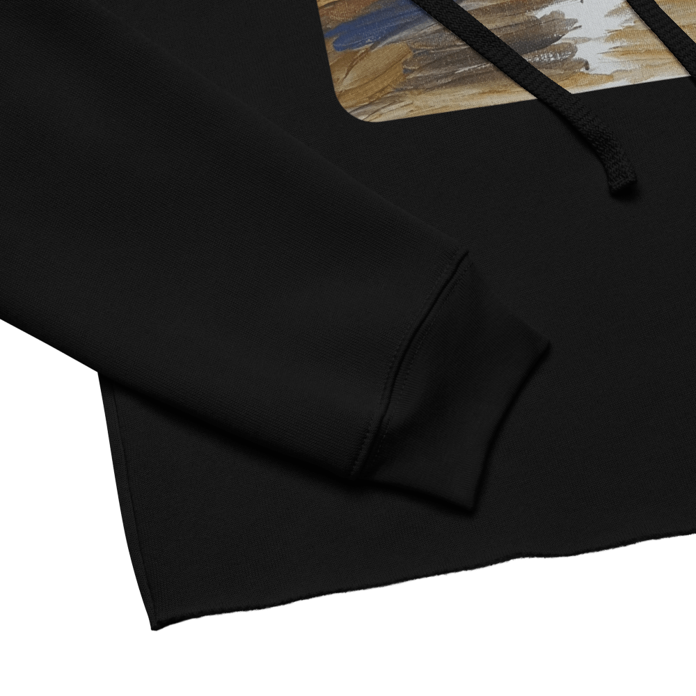 Urban Canvas Crop Hoodie | Printed Handpainted Artwork - M.P.Art