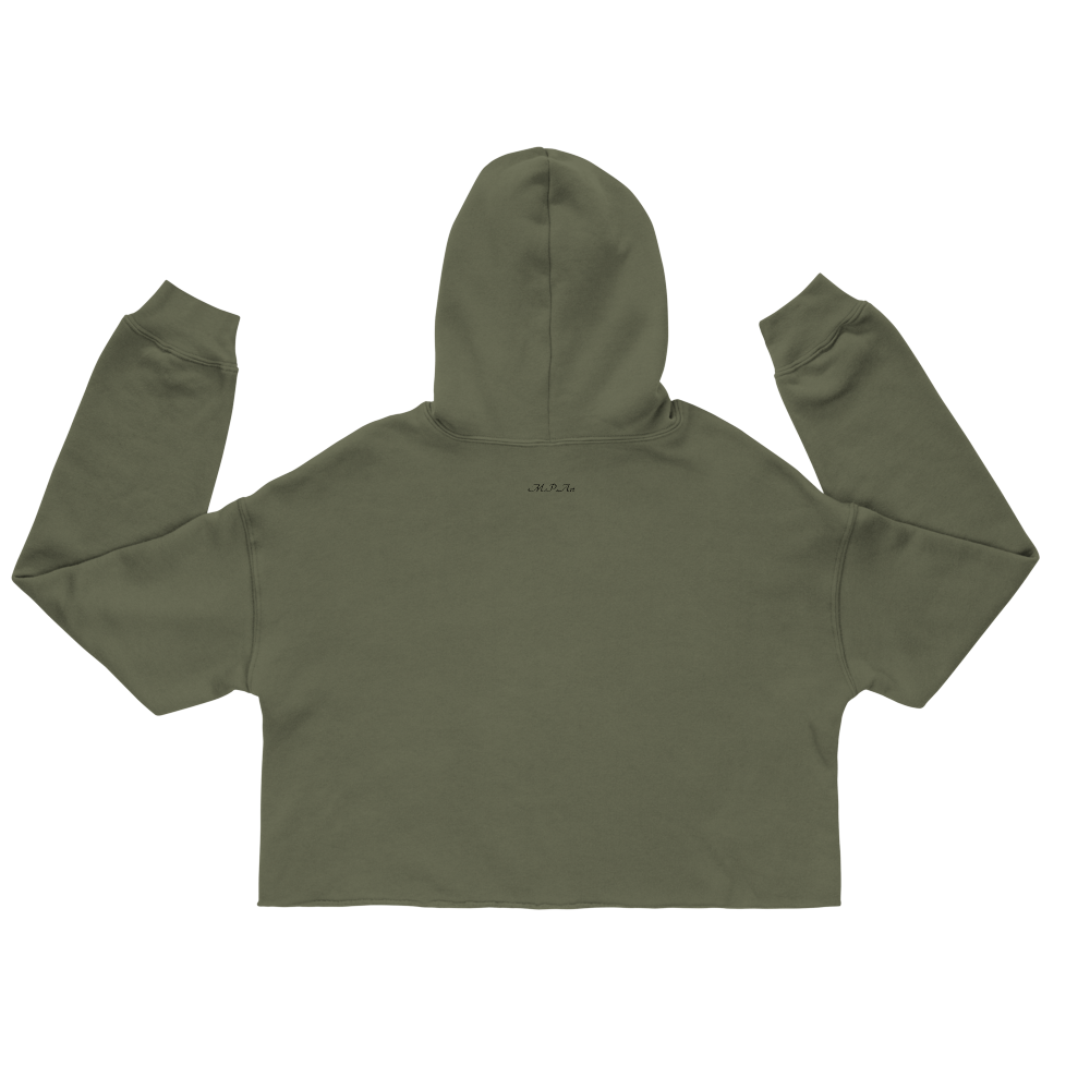 Urban Canvas Crop Hoodie | Printed Handpainted Artwork - M.P.Art