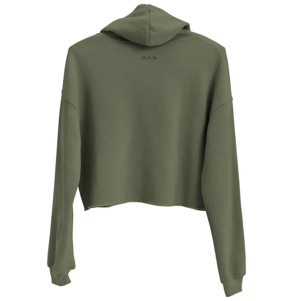 Urban Canvas Crop Hoodie | Printed Handpainted Artwork - M.P.Art