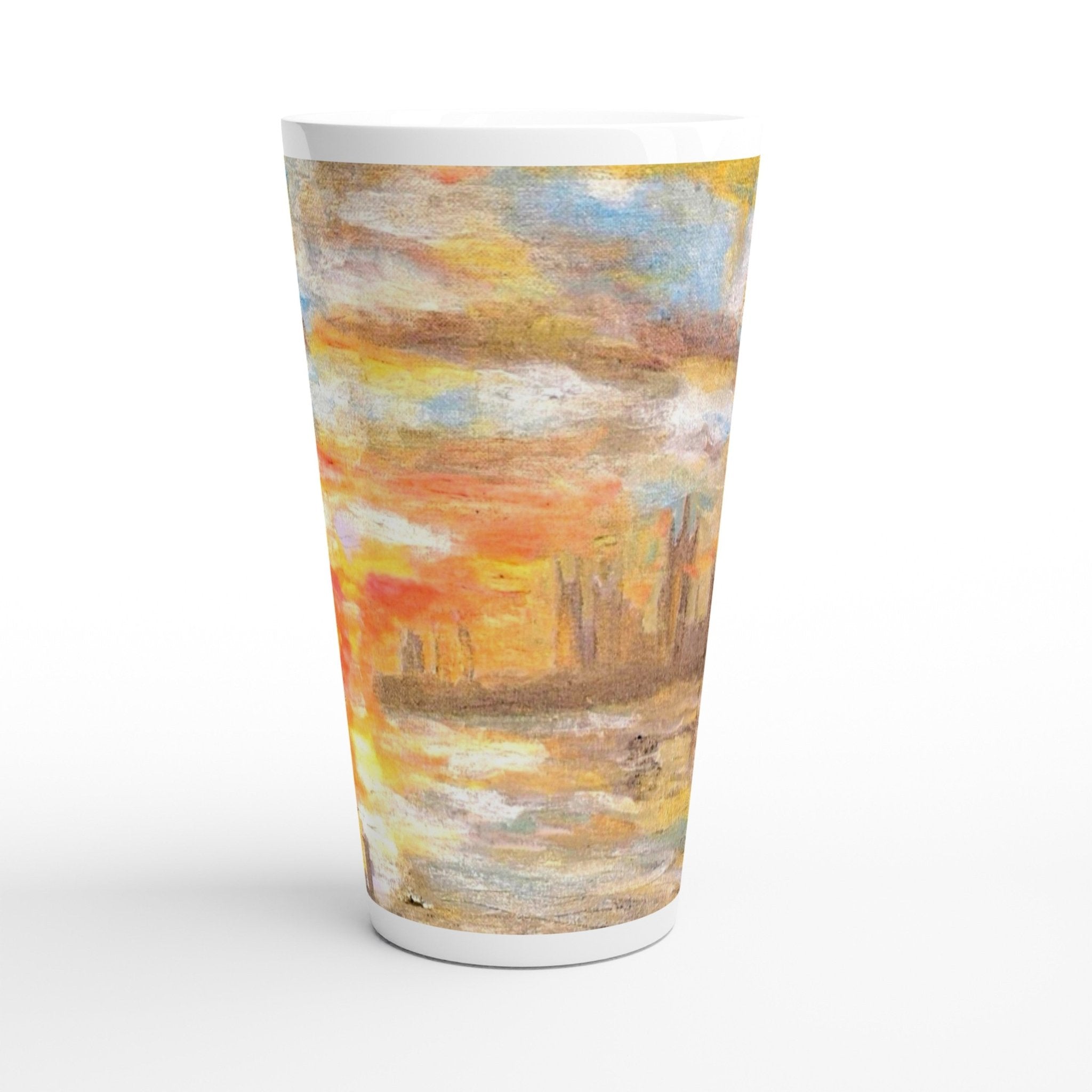 Westminster Sunset Latte Mug | 17oz Ceramic with Turner - Inspired Art - M.P.Art