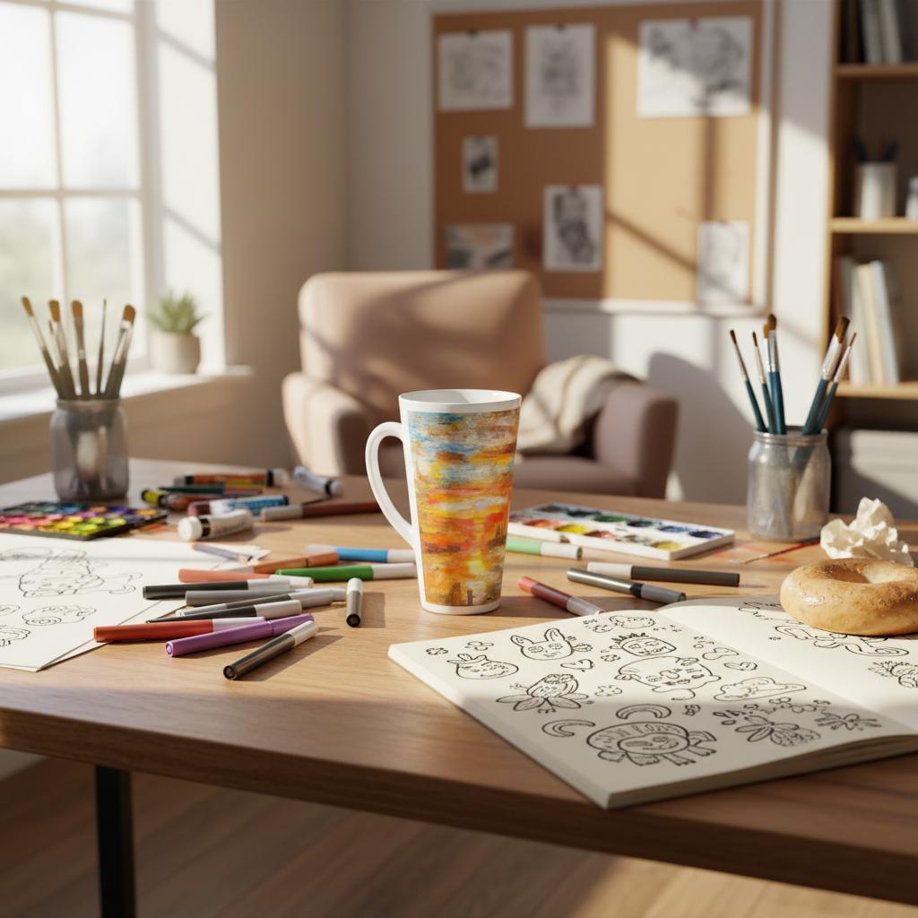 Westminster Sunset Latte Mug | 17oz Ceramic with Turner - Inspired Art - M.P.Art