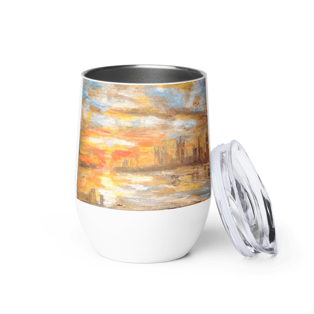 Westminster Sunset Wine Tumbler | 12oz with Turner - Inspired Art - M.P.Art