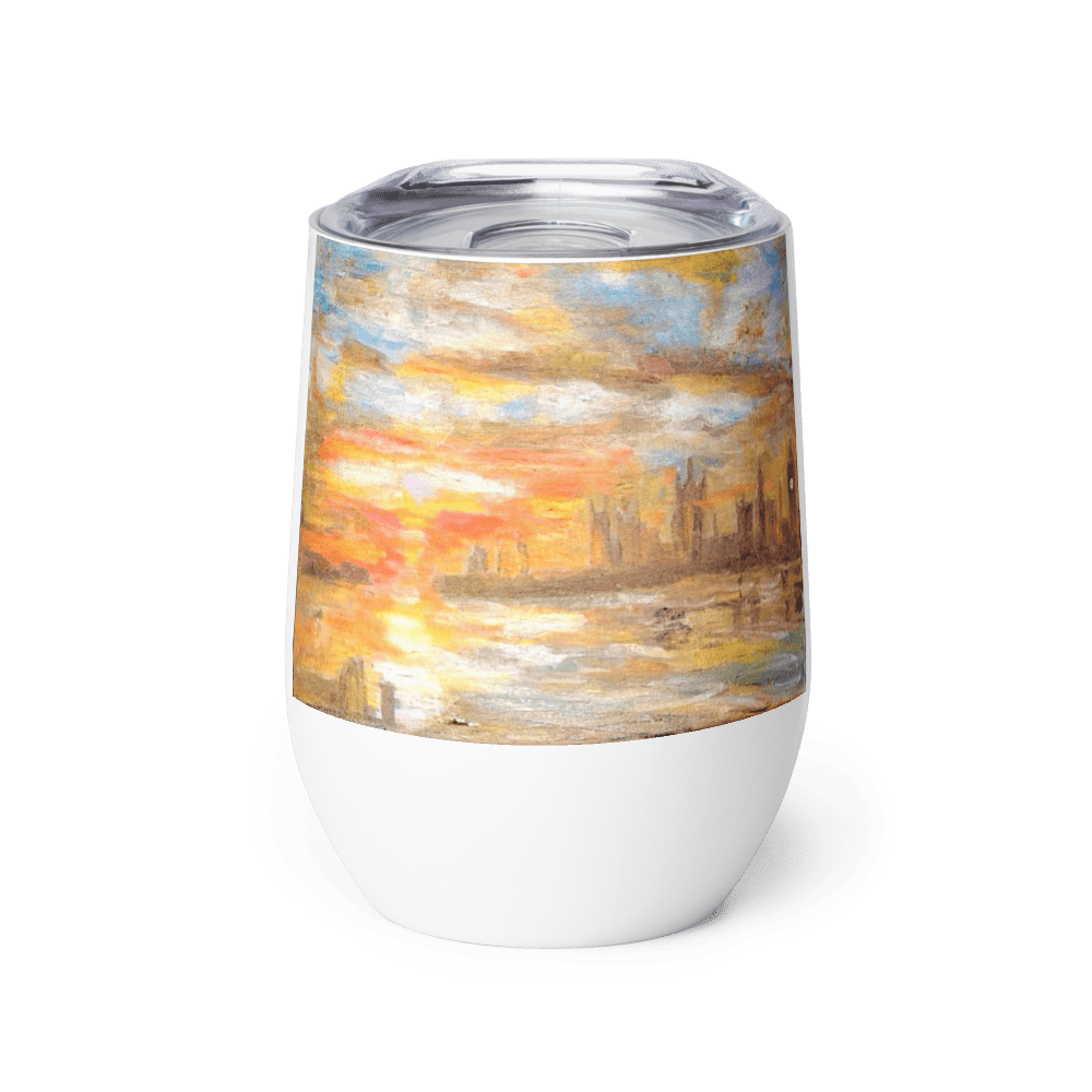 Westminster Sunset Wine Tumbler | 12oz with Turner - Inspired Art - M.P.Art