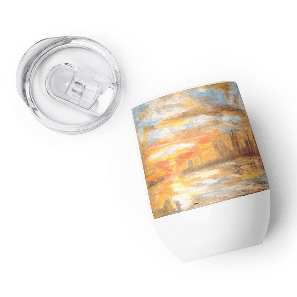 Westminster Sunset Wine Tumbler | 12oz with Turner - Inspired Art - M.P.Art