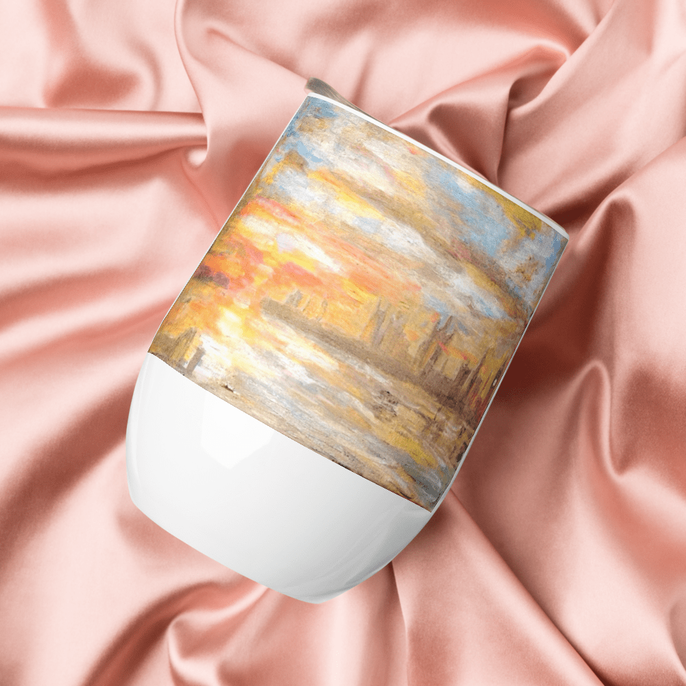 Westminster Sunset Wine Tumbler | 12oz with Turner - Inspired Art - M.P.Art