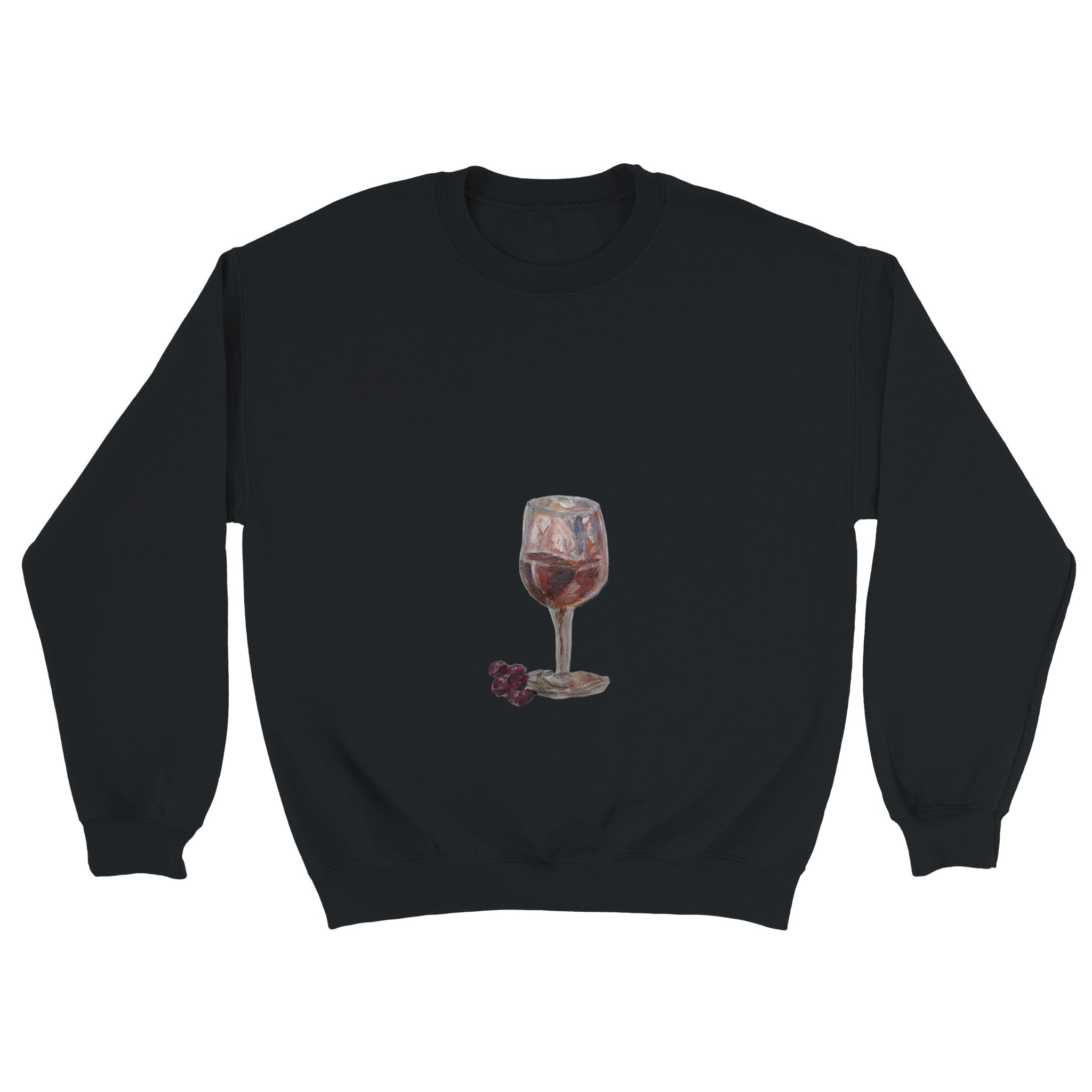 Wine & Dine Crewneck Sweatshirt | Premium Unisex Handpainted Art - M.P.Art
