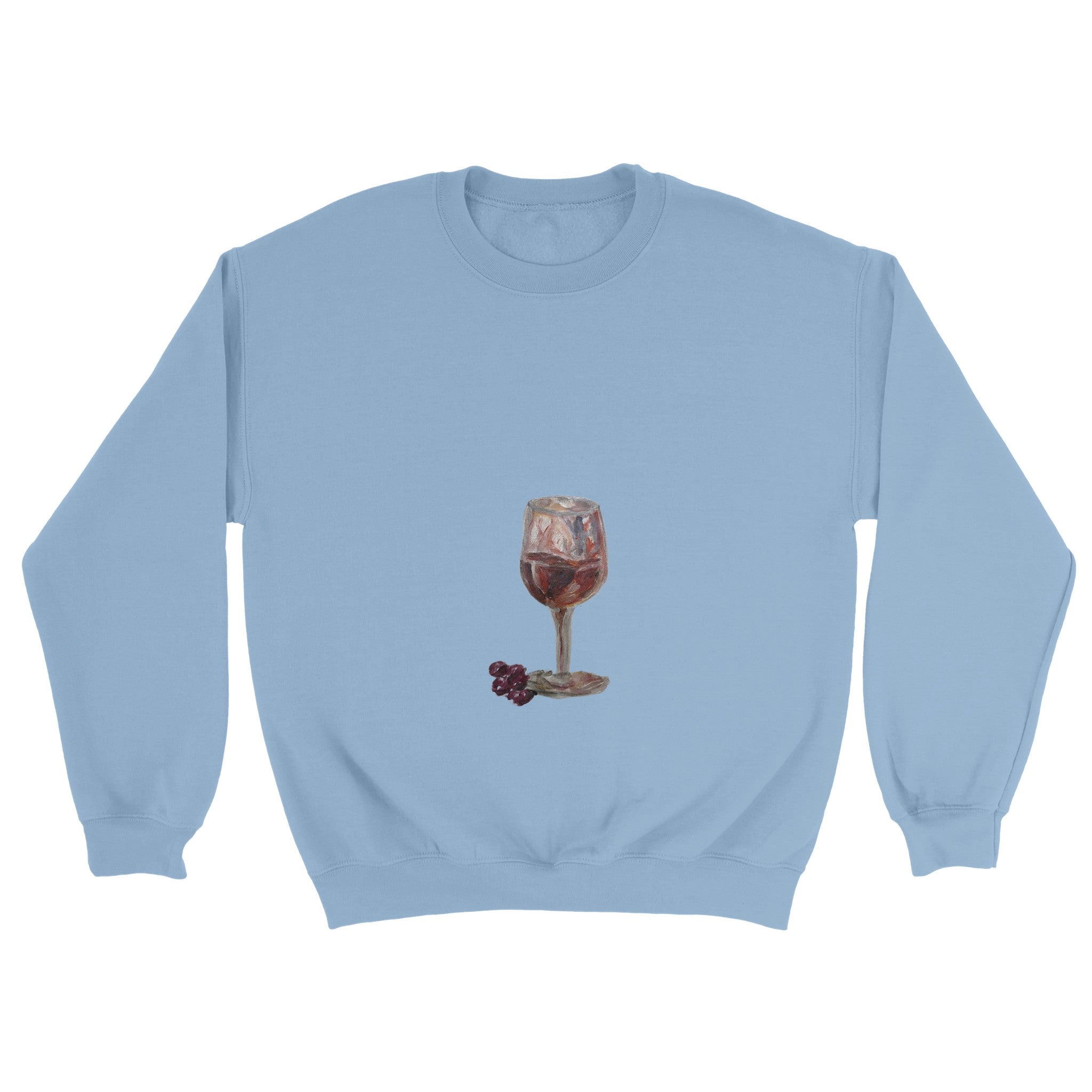 Wine & Dine Crewneck Sweatshirt | Premium Unisex Handpainted Art - M.P.Art