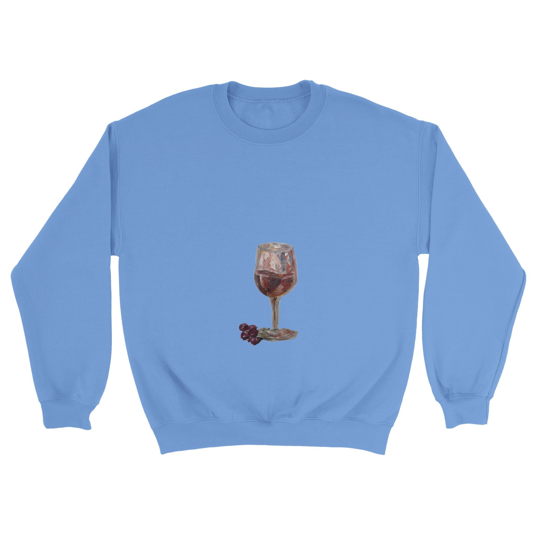 Wine & Dine Crewneck Sweatshirt | Premium Unisex Handpainted Art - M.P.Art